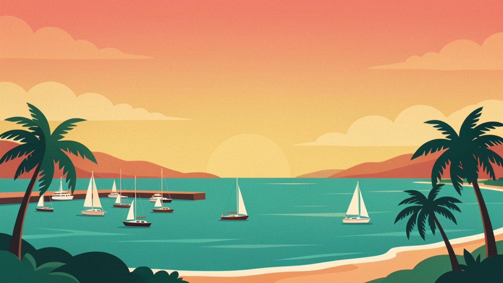 Travel illustration representing Oceania